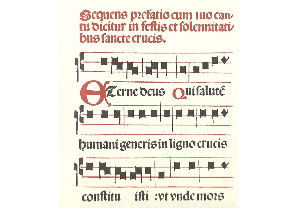 Missale Valentinum-Hamman-Incunables Libros Antiguos-libro facsimil-Vicent Garcia Editores-4 Canto fiestas santa Cruz.
